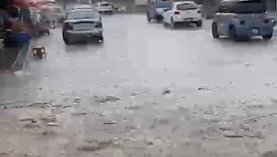 Akçadağ'da sağanak etkili oldu