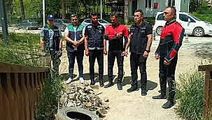 Göletten çıkan atıklar şaşırttı