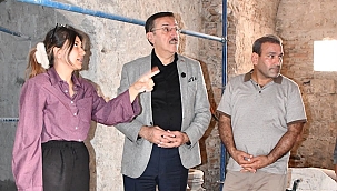 Tüfenkci, yeniden inşa edilen Yeni Cami'de incelemede bulundu 