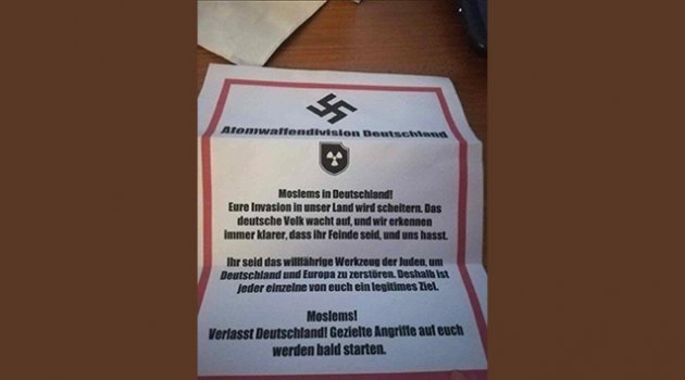 Almanya'da Müslümanlara tehdit mektubu
