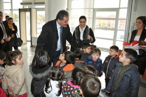 BAŞKAN ÇAKIR'IN MİNİK MİSAFİRLERİ