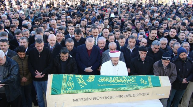 Erdoğan cenaze törenine katıldı
