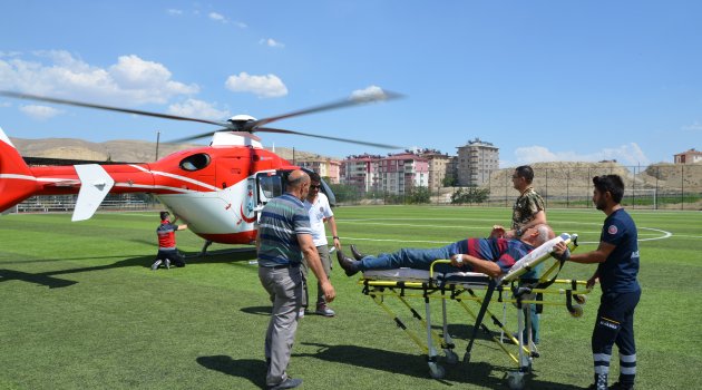 Hastanın imdadına hava ambulansı yetişti