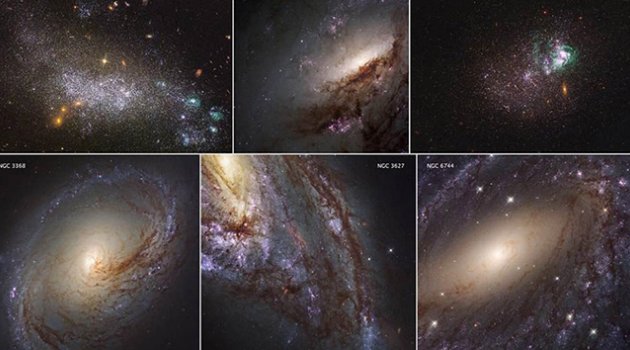 Hubble'in çektiği en yakın galaksilerin görüntüleri yayımlandı