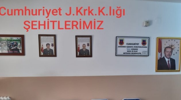 Jandarmadan şehitlere özel hassasiyet