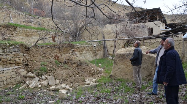 Kopan kayaları ağaçlar durdurdu!