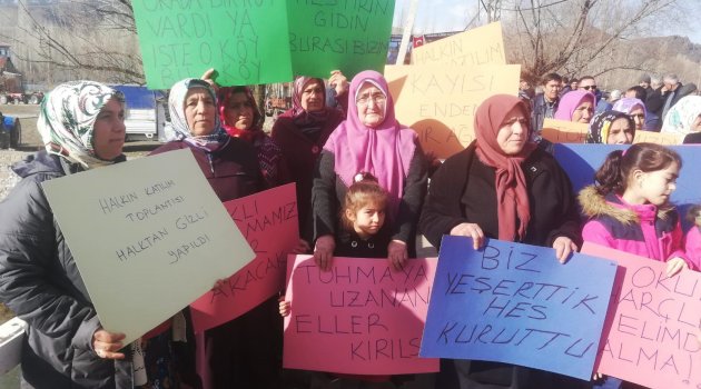 Köylülerden HES projesine tepki