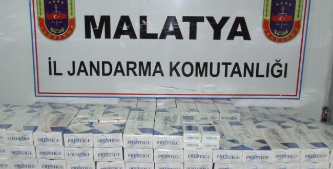Malatya'da Kaçak Sigara Ele Geçirildi