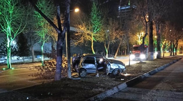 Otomobil ağaca çarptı: 1 yaralı