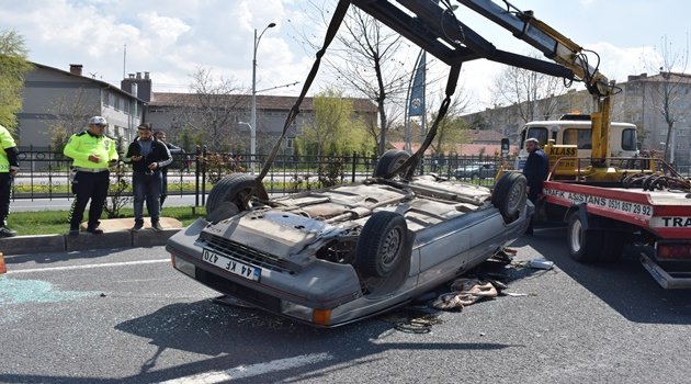 Otomobil takla attı: 1 yaralı