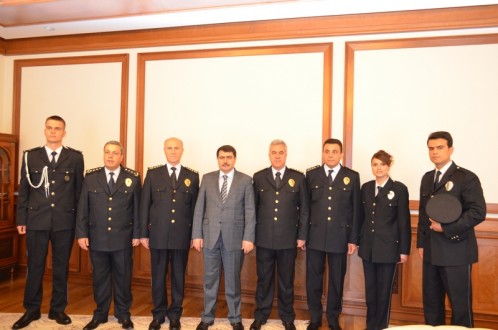 POLİS TEŞKİLATI VALİ ŞAHİN'İ ZİYARET ETTİ