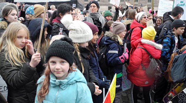 Stockholm'de iklim değişikliği protestosu