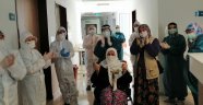 93 yaşında korona virüsünü yendi alkışlarla taburcu oldu