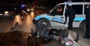 Polis Otosuyla Motosiklet Çarpıştı