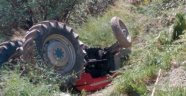 Traktör uçuruma yuvarlandı: 1 yaralı