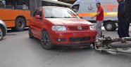Otomobil ile Motosiklet Çarpıştı: 1 Yaralı