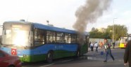 MOTAŞ'a ait yolcu otobüsü yandı