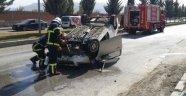 Otomobil Takla Attı: 1 Yaralı