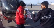 Karaciğer nakli yapılacak bebek ambulans helikopterlerle nakledildi