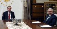 Külliye'deki Erdoğan-Yıldırım görüşmesi sona erdi