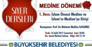Siyer dersleri yeniden başlıyor