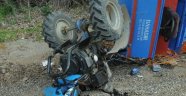 Tarım aracı devrildi: 1 ölü 9 yaralı