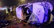 Otomobil istinat duvarından düştü: 1 ölü, 3 yaralı