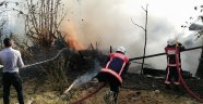 Hurdalıkta çıkan yangın evlere sıçradı