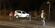 Kontrolden çıkan araç askeri bölgeye girdi