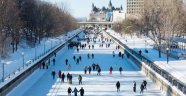 Kanada'daki dünyanın en büyük doğal paten pisti sezonu açtı