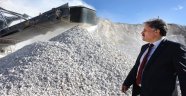 Kurşunlu'da kurulan taş ocağı üretime başladı