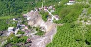 Ordu'da heyelanın yok ettiği mahalle havadan görüntülendi