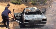Bingöl'de park halindeki otomobil küle döndü