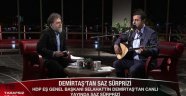 Demirtaş Tarafsız Bölge'de saz çaldı, türkü söyledi