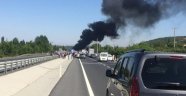 Konya'da mühimmat yüklü kamyonda yangın