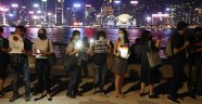 Hong Kong'da Çin'e karşı insan zinciri