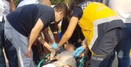 Bisikletten düşen çocuğun ayağına demir saplandı