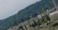 Kömür yüklü tır devrildi: 1 yaralı