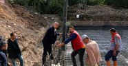 Cemevi inşaatını inceledi