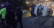 Eyüpsultan'da okul servisi devrildi: 7 yaralı