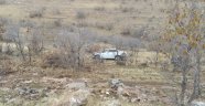 Gercüş'te virajı alamayan otomobil takla attı