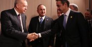 Erdoğan Yunanistan Başbakanı Miçotakis ile görüştü