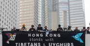 Hong Kong'da Uygur Türklerine destek gösterisine polis müdahalesi