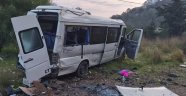 İşçi servisi takla attı: 11 yaralı