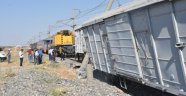 Yük treninin vagonu raydan çıktı