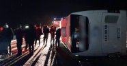 Kayseri'deki otobüs kazasında 14 kişi yaralandı