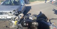 Otomobil motosikletle çarpıştı: 2 yaralı