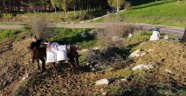 Heyelan köylülerin susuz kalmasına neden oldu