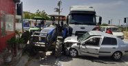 Bafa'da zincirleme trafik kazası: 2 yaralı