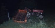 Samsun'da traktör şarampole yuvarlandı: 1 yaralı